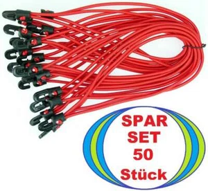 50x Zelt Planen Banner Spanner 25 cm ROT Gummi Planenspanner Spannfix Spanngummi - Picture 1 of 7