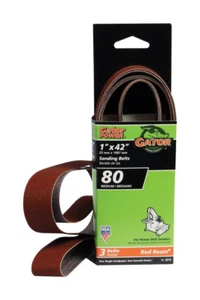 Correas de lijado medianas bidireccionales de alta resistencia Gator 3215 80 Grit 1 x 42 pulgadas - Imagen 1 de 2