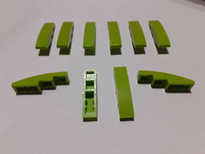  Lego " 10 Stück " 61678 	Slope, Curved 4 x 1 in Lime - Bild 1 von 1