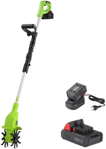 Motozappa per Orto Elettrozappa Batteria 20V Motore Elettrica 2 Lame Da 15Cm - Foto 1 di 10