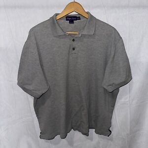 Ralph Lauren Purple Label Short Sleeve Polo Shirt Gray Made In Italy Size Large