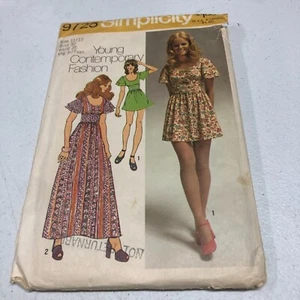 Vintage Sewing Pattern Simplicity 9725 Dress, Young JR/TEEN Sizes 11/12 CUT - Picture 1 of 3
