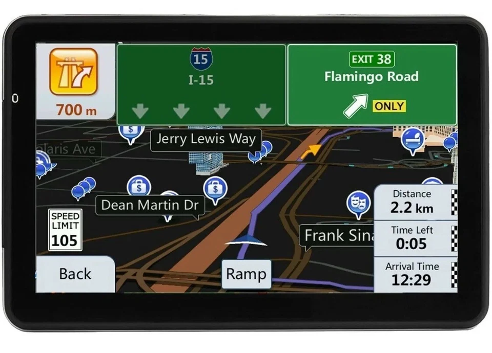 7 Inch Car Gps Navigation Touch Screen 8G+256M Lifetime Maps Voice Direction - Image 1 of 4