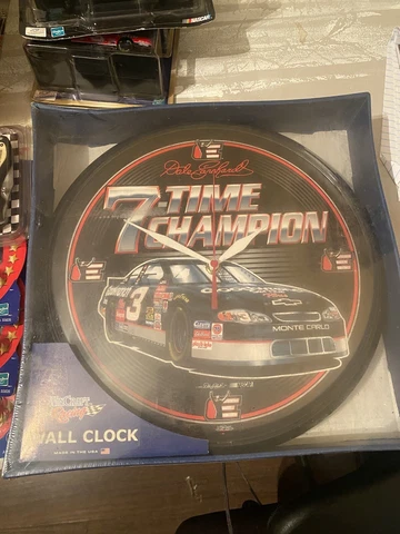 DALE EARNHARDT 7-TIME CHAMPION WINCRAFT SPORT. WALL CLOCK RARE !! NEW IN BOX Cover