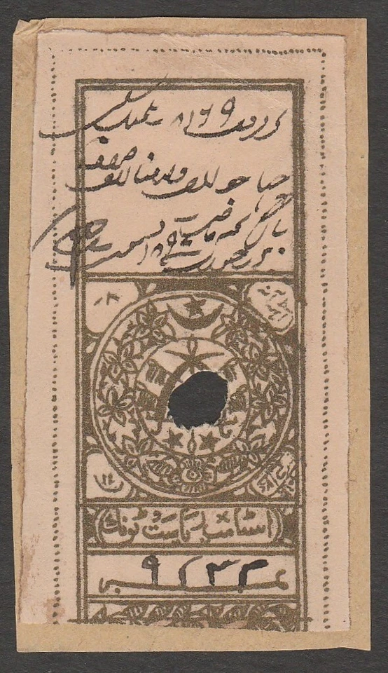 AOP Индия тонк государственный доход марки тип 25 8a оливковый положение D K & M #277 - Изображение 1 из 1