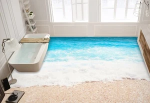 3D Beach Waves G3436 Floor WallPaper Murals Wall Print Decal AJ Coco 2024 - Picture 1 of 5