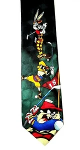 Bugs Bunny Daffy Ente Tasmanischer Teufel Golf 18. Loch Cartoon Krawatte - Bild 1 von 5