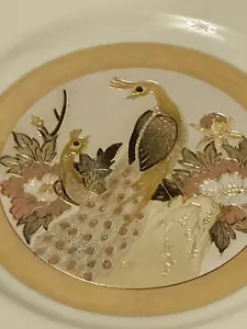 Plato de arte Chokin Yoshinobu Hara edición limitada 5012/7500 un par de pavos reales - Imagen 1 de 3