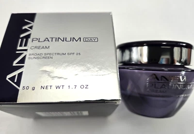 Crema de día Avon Platinum ANEW amplio espectro FPS 25 protector solar 1,7 OZ nueva como nueva 2012 Foto 1 de 4