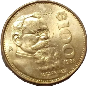 1988 MEXICO - $100 PESO "Carranza" vintage Mexican 100 Pesos - XF - UNCIRCULATED - Picture 1 of 2