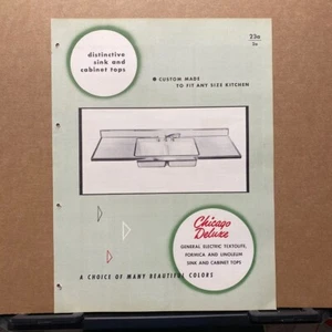 Vtg Chicago Drainboard Company Brochure ~ Sinks - Cabinet Tops - Catalog - Picture 1 of 3