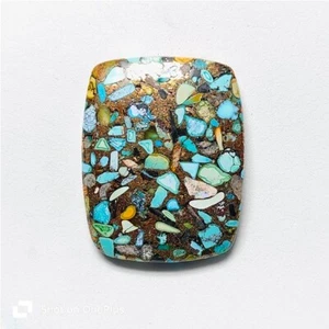 Piedra preciosa de cobre turquesa Hubei turquesa mohave cabujón 87 quilates ME-10239 - Imagen 1 de 2