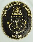 Solid Brass Us Navy Uss Valley Forge Cg-50 Ships Crest Insignia Plaque