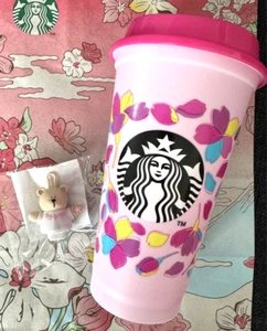 Starbucks Japan SAKURA 2024 Bearista som reusable cup & drinkhall cap - Picture 1 of 4