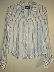 AUTHENTISCH Reformation gestreift adrette Top S Designer Knopfleiste Hemd süß!! - Bild 1 von 6