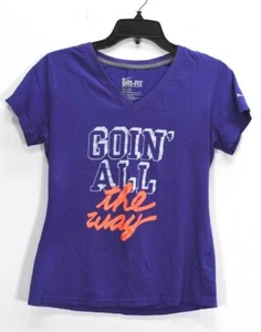Nike Girls Dri Fit Slim Fit Goin' All The Way V Neck Short Sleeve T Shirt M - Picture 1 of 11