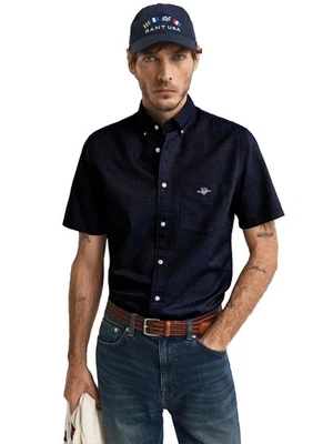 GANT Hombre Formal Camisas Manga Larga Corte Top Algodón Elegante Camiseta S-2XL - Imagen 1 de 2