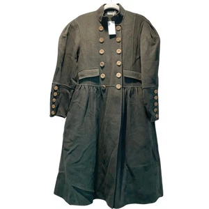 Ulla Johnson Rowena Wollmantel volle Länge oliv klein leise Luxus Oberbekleidung - Bild 1 von 4