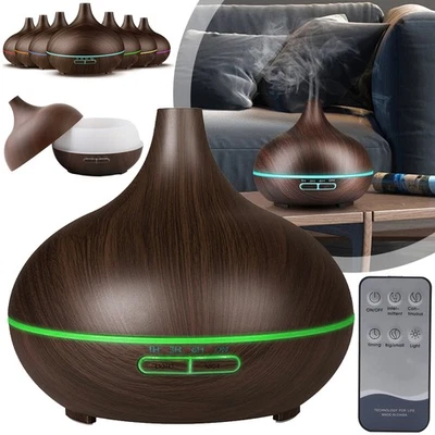 550ML Diffuser Aroma Ätherisches Ultraschall Luftbefeuchter mit 7 Farben LED - Bild 1 von 4