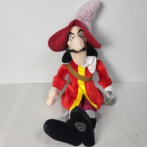 Peluche pupazzo Peter Pan Captain Hook 22" corpo morbido autentico Disney Store imbottito - Foto 1 di 9