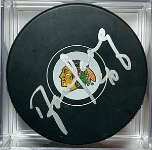 Darren Pang autographed Chicago Blackhawks Souvenir Puck / TNT COA - Picture 1 of 2