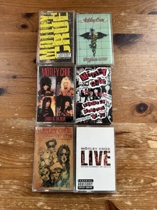 6x Motley Crue cassette tape lot Feelgood, Greatest Hits 1998, Live, Shout... - Picture 1 of 2