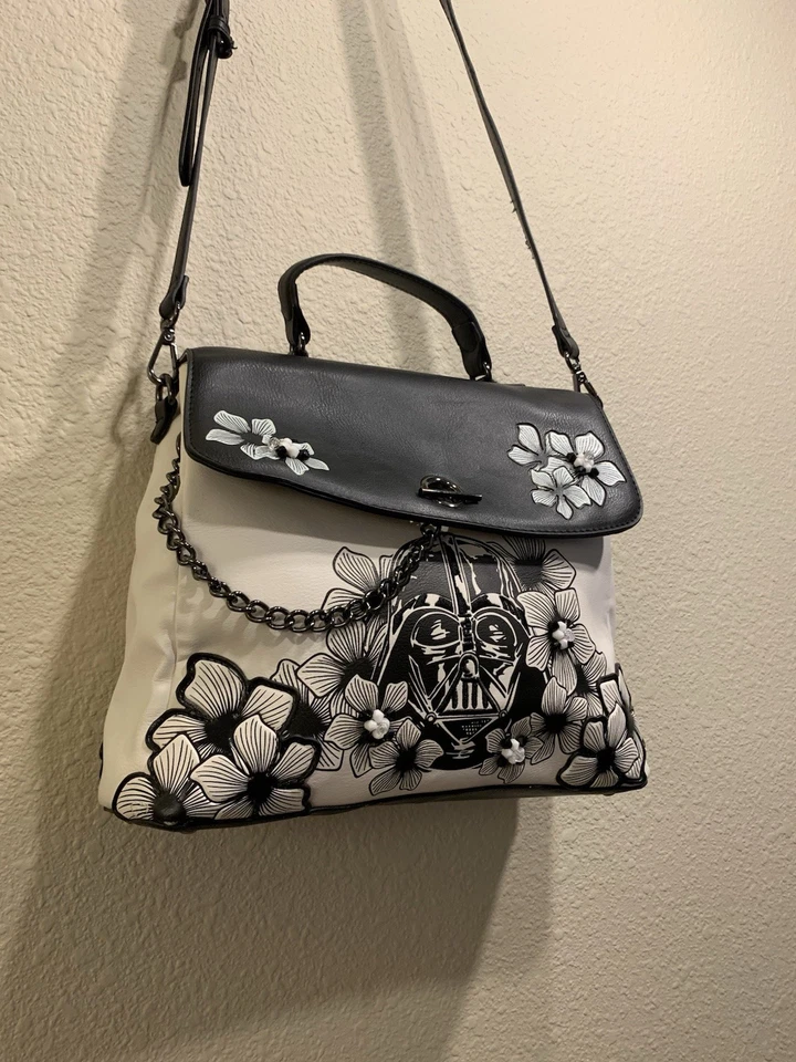 Our Universe Star Wars Darth Vadar Sketch Black And White Handbag - Image 1 of 4