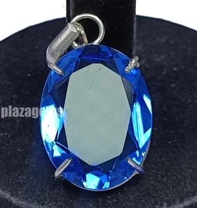 68 Ct Rare Natural Blue Sapphire Pendant Oval Cut Gems EGL 925 Silver 5ASM - Picture 1 of 9