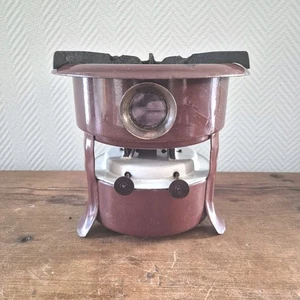 Estufa de queroseno vintage cocina de parafina quemador esmalte estufa de camping 2 mechas marrón - Imagen 1 de 7