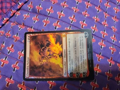 Chandra Nalaar.  Foil MTG Magic card. Lightly played - Image 1 of 3