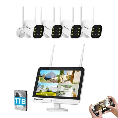 JENNOV 3K 5MP Grabadora NVR de 10 Canales para Sistema de Cámara de Seguridad CCTV HDD de 1 TB Foto 1 de 4