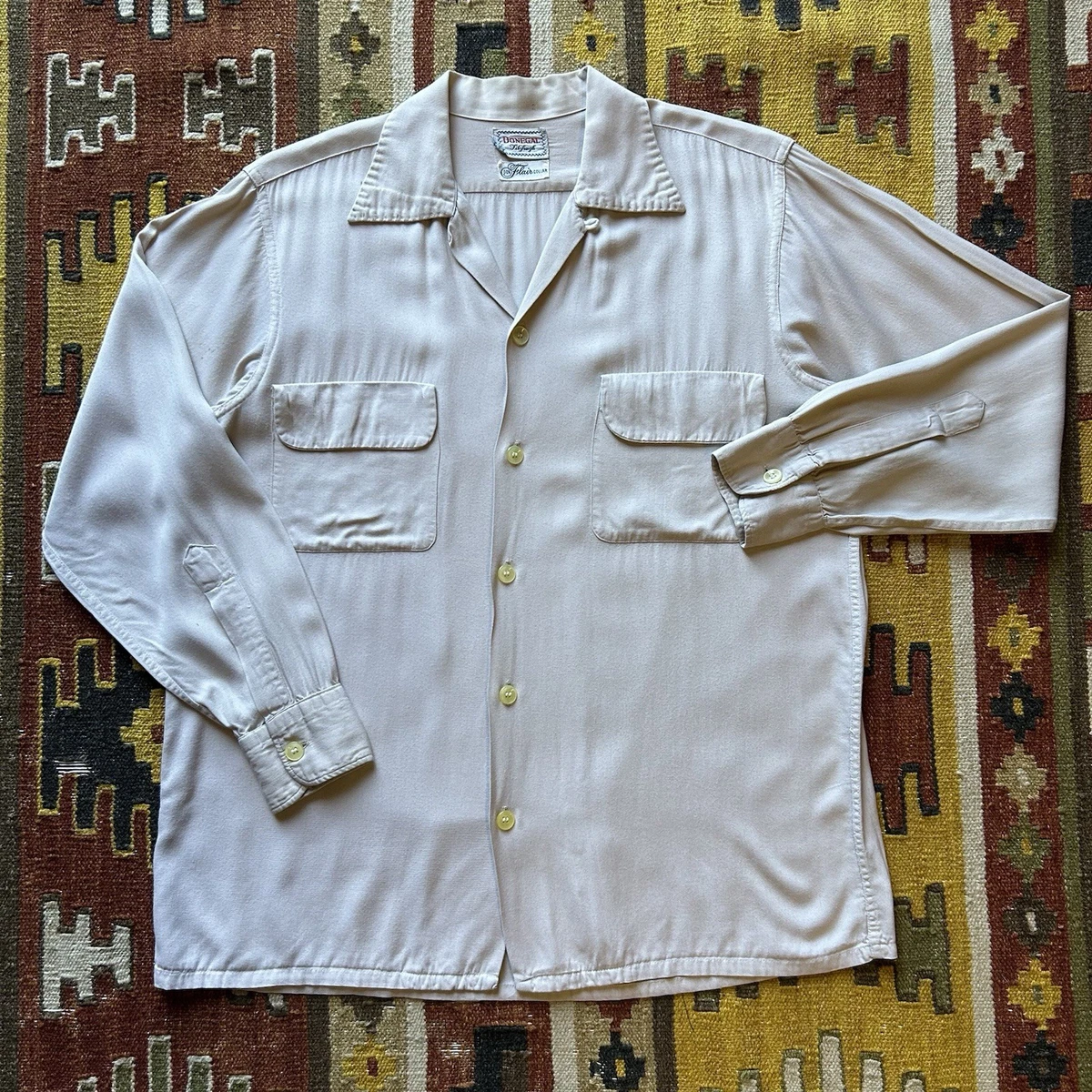 Gabardine Vintage Casual Shirts for Men for sale - eBay