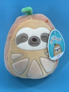 Squishmallows 8 Zoll Simon das orangefarbene Faultier Plüsch offiziell lizenziert Kellytoy Neu mit Etikett - Bild 1 von 3