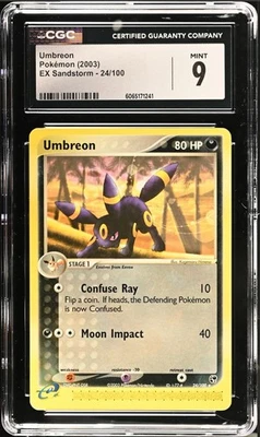Umbreon 24/100 CGC 9 MINT EX Sandstorm Rare Vintage 2003 Pokemon Card - Image 1 of 2