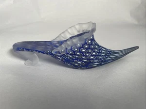 Ciabatta/scarpa tacco alto vetro artistico Murano Millefiori smerigliato volant vintage - Foto 1 di 10