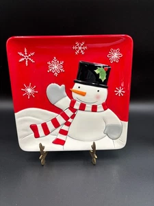 St. Nicholas Square "TREE LOT" Square Plate ~ 9 1/2" - Picture 1 of 6