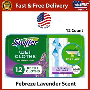 Swiffer Sweeper Wet Mopping Pad Refills with Febreze Lavender Scent,12 Count - Picture 1 of 10