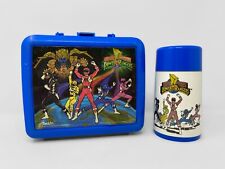 Vintage 1993 Mighty Morphin Power Rangers Aladdin Blue Lunchbox With Thermos