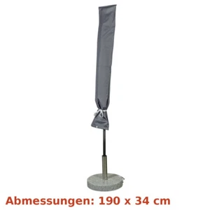 Schutzhülle Garten-Ampelschirm Abedeckhaube Hülle 200 - 410 cm Happy People grau - Bild 1 von 2