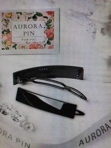 Pair of no-metal hair clips. High quality. Black - Picture 1 of 4