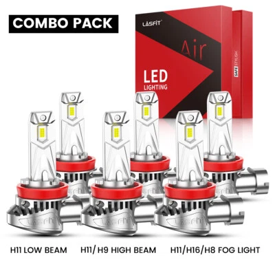 LASFIT 6x Combo LED Headlight High Low Beam Fog Lights for Toyota Tacoma 16-2023 - Image 1 of 4