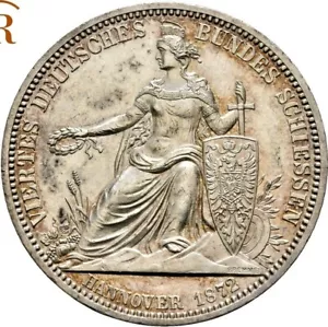 1872 German States-Hannover Thaler - Picture 1 of 2