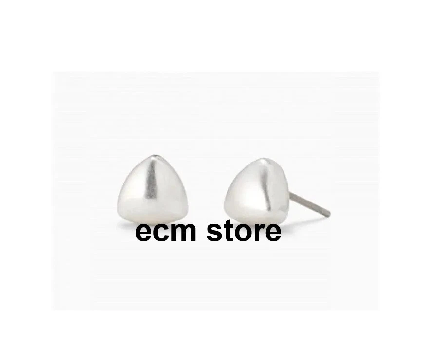 STELLA & DOT Boucles d'Oreilles Clous Zariah Finition Plaqué Argent moderne/EBTS - Photo 1/1