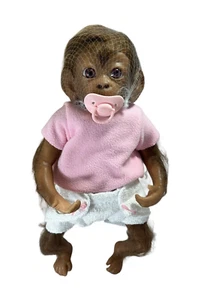Ashton Drake Baby Monkey Doll Coco Bundles Of Love Vinyl Realistic 16" W/Cert - Picture 1 of 14