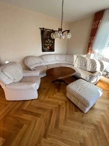 Couchgarnitur aus Echtleder - Bild 1 von 11