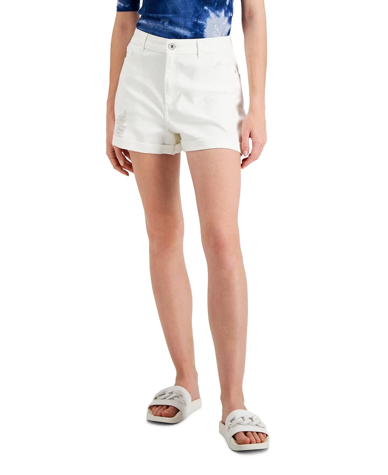 $60 INC International Concepts Womens High-Rise Ripped Denim Shorts White Size 6 - Image 1 of 1