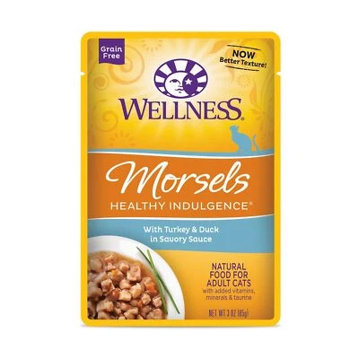 Wellness Healthy Indulgence Natural Grain Free Wet Cat Food, Morsels Turkey &... - Image 1 of 2