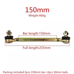 M10 150mm/5.90Inch Steering Tie Rod Linkages Left Right Ball Jointer Thread Kits - Foto 1 di 12