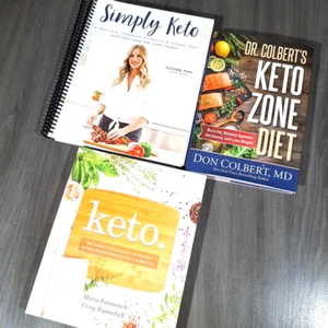 Lot of 3 Keto Diet Cookbooks by Emmerich, Colbert & Ryan Health Weight Loss - Picture 1 of 6