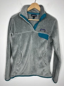 Patagonia Damen grauer leichter Synchilla Snap-T Pullover Gr. M Taschen - Bild 1 von 8